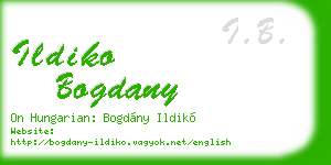 ildiko bogdany business card