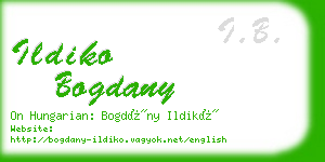 ildiko bogdany business card